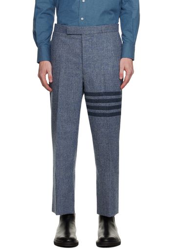 Thom Browne Blue 4-Bar Trousers