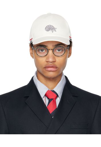 Thom Browne White Classic 6-Panel Cap