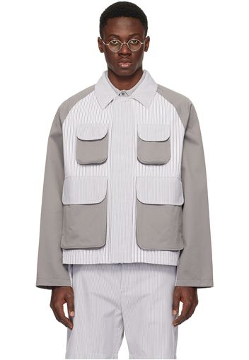 Thom Browne Gray & White Funmix Jacket