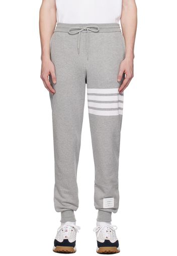 Thom Browne Gray Classic 4-Bar Sweatpants