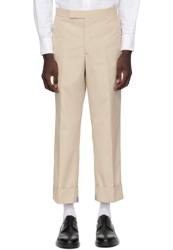 Thom Browne Beige Backstrap Trousers