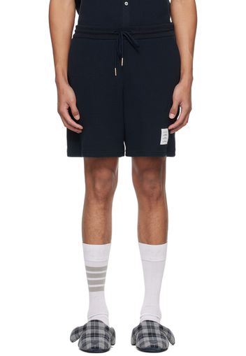 Thom Browne Navy Textured Shorts