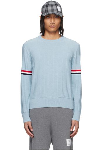 Thom Browne Blue Striped Crewneck