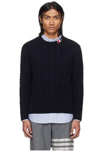 Thom Browne Navy Striped Sweater