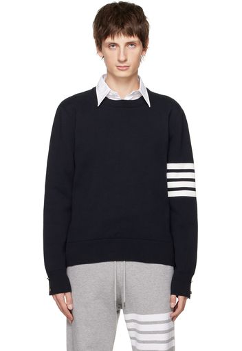 Thom Browne Navy 4-Bar Sweater