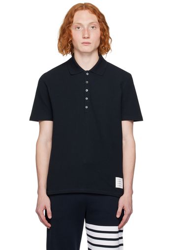 Thom Browne Navy Stripe Trim Polo