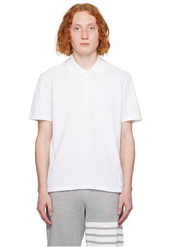 Thom Browne White Stripe Trim Polo