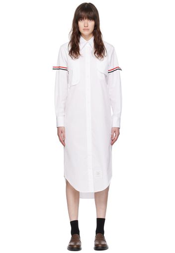 Thom Browne White Armband Maxi Dress