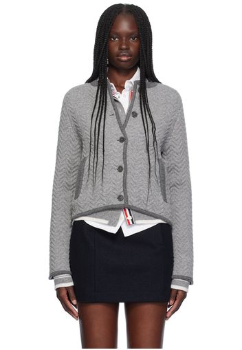 Thom Browne Gray Quilted Herringbone Jacket