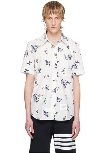 Thom Browne White Floral Shirt