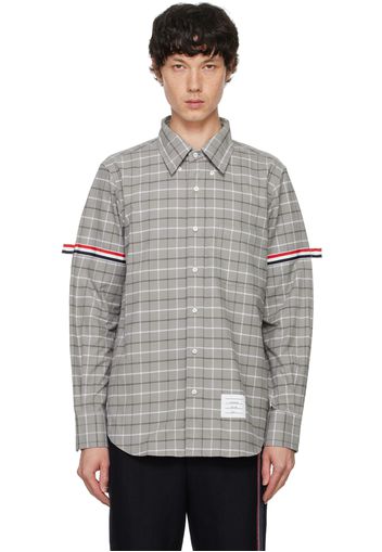 Thom Browne Gray Check Cotton Armband Shirt