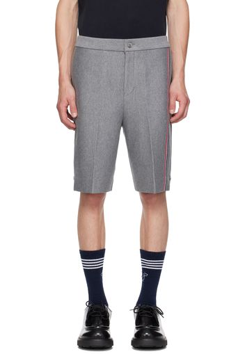 Thom Browne Gray Striped Shorts