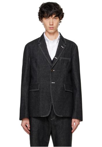 Thom Browne Black Unconstructed Classic Blazer