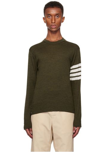 Thom Browne Green 4-Bar Sweater