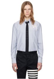 Thom Browne Blue Broderie Shirt