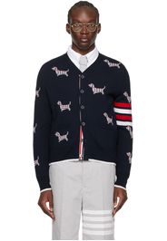 Thom Browne Navy Hector Icon Cardigan