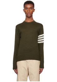 Thom Browne Green 4-Bar Sweater