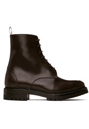 Thom Browne Brown Commando Sole Apron Stitch Boots