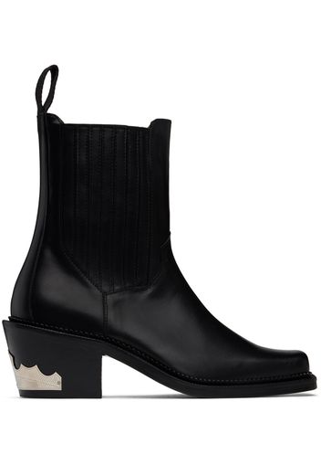 Toga Virilis Black Leather Chelsea Boots