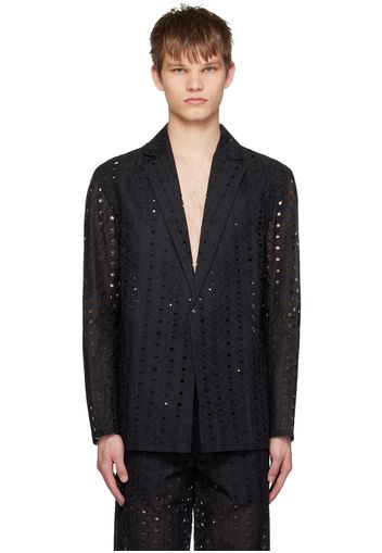 Tokyo James Black Cutout Blazer