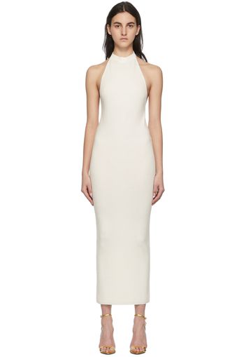 TOM FORD White Rib Knit Halter Dress