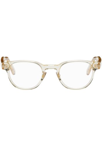 TOM FORD Transparent Blue Block Round Glasses