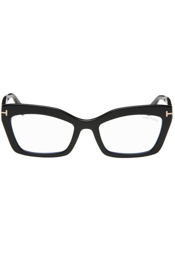 TOM FORD Black Blue-Block Cat-Eye Glasses