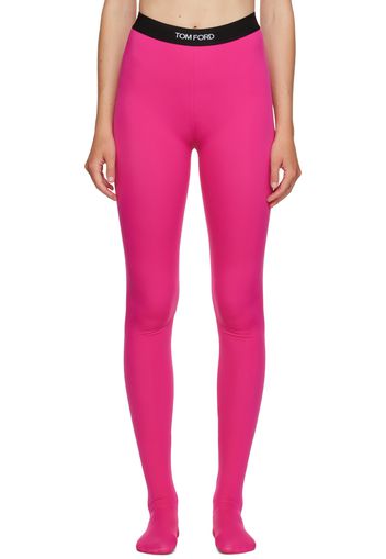 TOM FORD Pink Jacquard Leggings