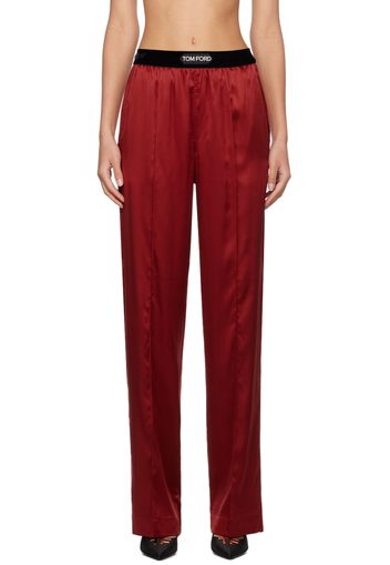 TOM FORD Red Elasticized Pyjama Pants