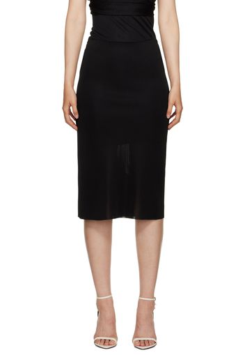 TOM FORD Black Zip Midi Skirt