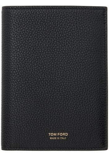 TOM FORD Black Soft Grain Leather Passport Holder