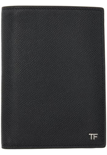 TOM FORD Black Small Grain Leather Passport Holder