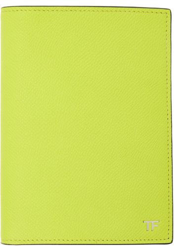 TOM FORD Green Small Grain Leather Passport Holder