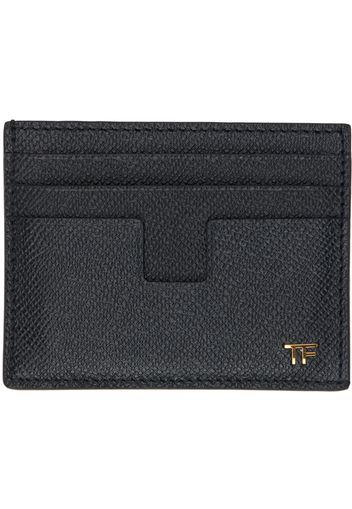 TOM FORD Black Small Grain Leather Card Holder