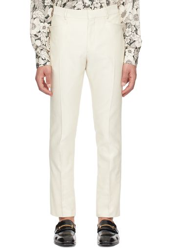 TOM FORD Off-White Creased Trousers