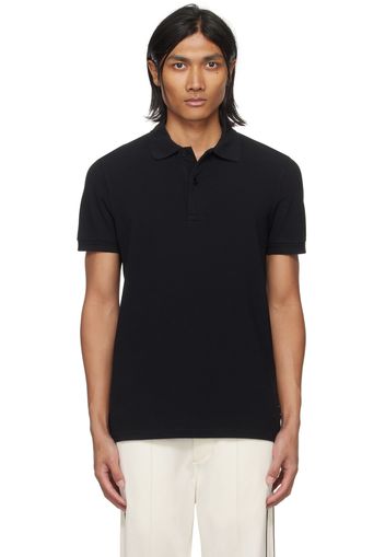 TOM FORD Black Tennis Polo