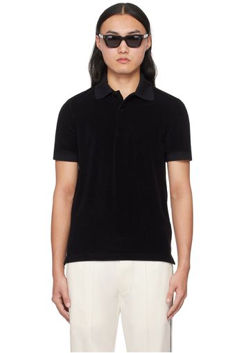 TOM FORD Black Towelling Polo