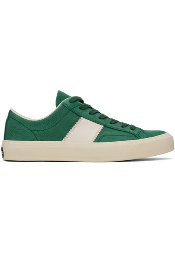 TOM FORD Green Leather Cambridge Sneakers