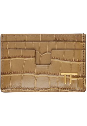 TOM FORD Beige Classic TF Card Holder