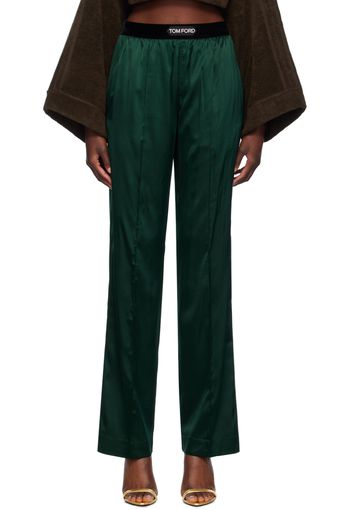 TOM FORD Green Stretch Silk Pyjama Pants