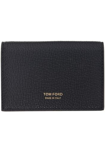 TOM FORD Black Soft Grain Leather T Line Business Card Holder