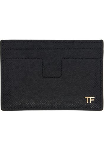 TOM FORD Black Small Grain Leather Classic Card Holder