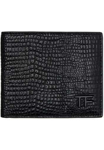 TOM FORD Black Printed Leather T Line Classic Wallet