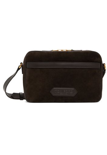 TOM FORD Brown Suede Messenger Bag