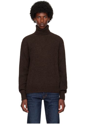 TOM FORD Brown Alpaca Turtleneck