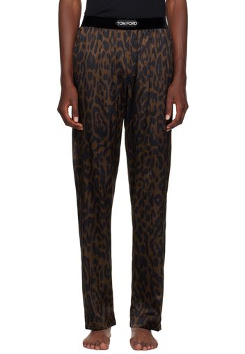 TOM FORD Black & Brown Cheetah Print Pyjama Pants