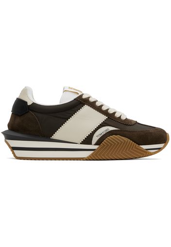 TOM FORD Brown & Off-White James Sneakers