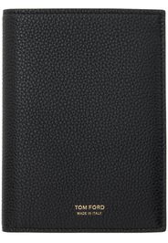 TOM FORD Black Soft Grain Leather Passport Holder