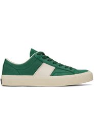 TOM FORD Green Leather Cambridge Sneakers