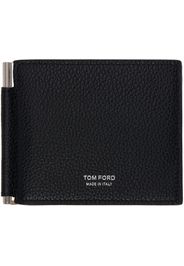 TOM FORD Black Grained Leather Money Clip Wallet